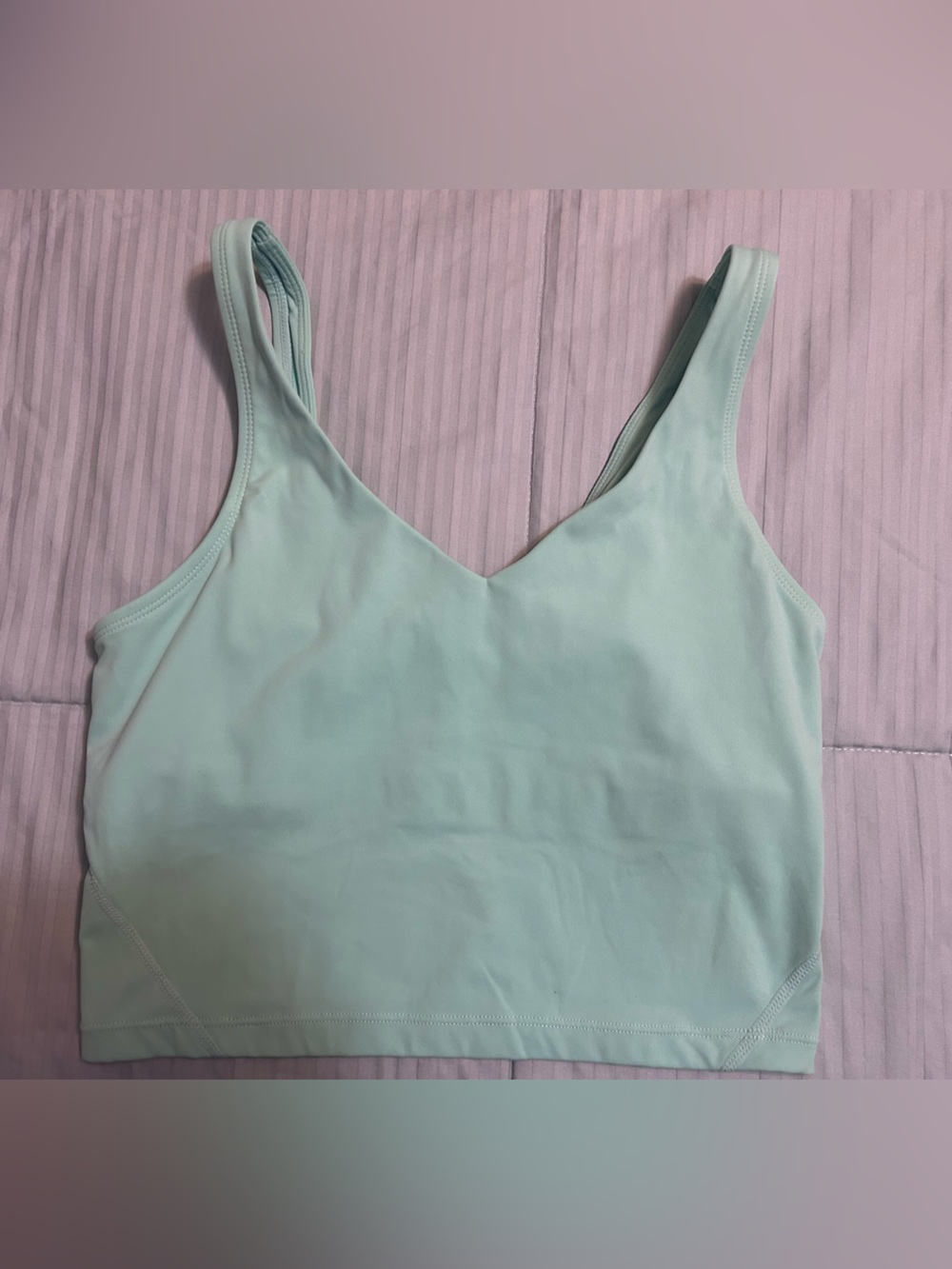 The Gym People Light Mint V-Neck long line sports bra size small